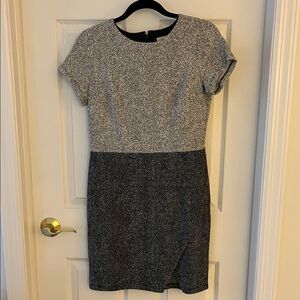 LOFT Two-Tone Gray Mini Dress